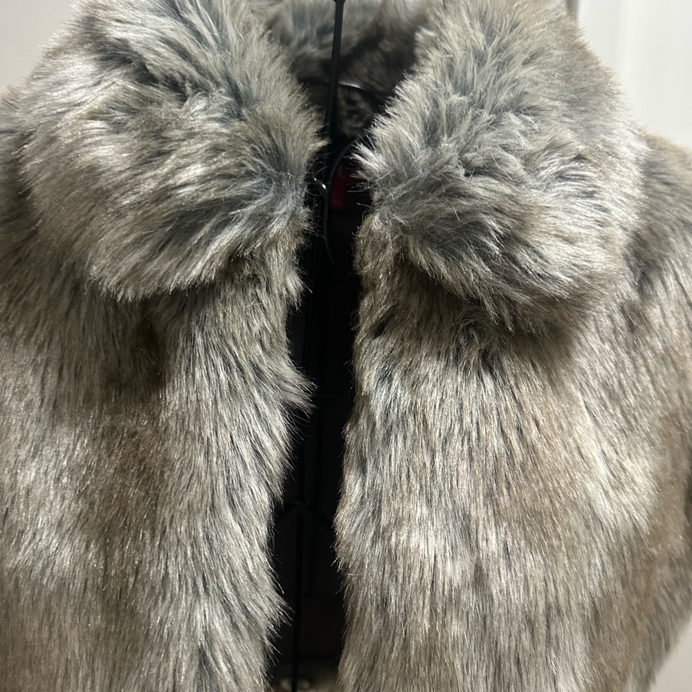 Chic Faux Fur Gray Vest - Picture 2 of 7
